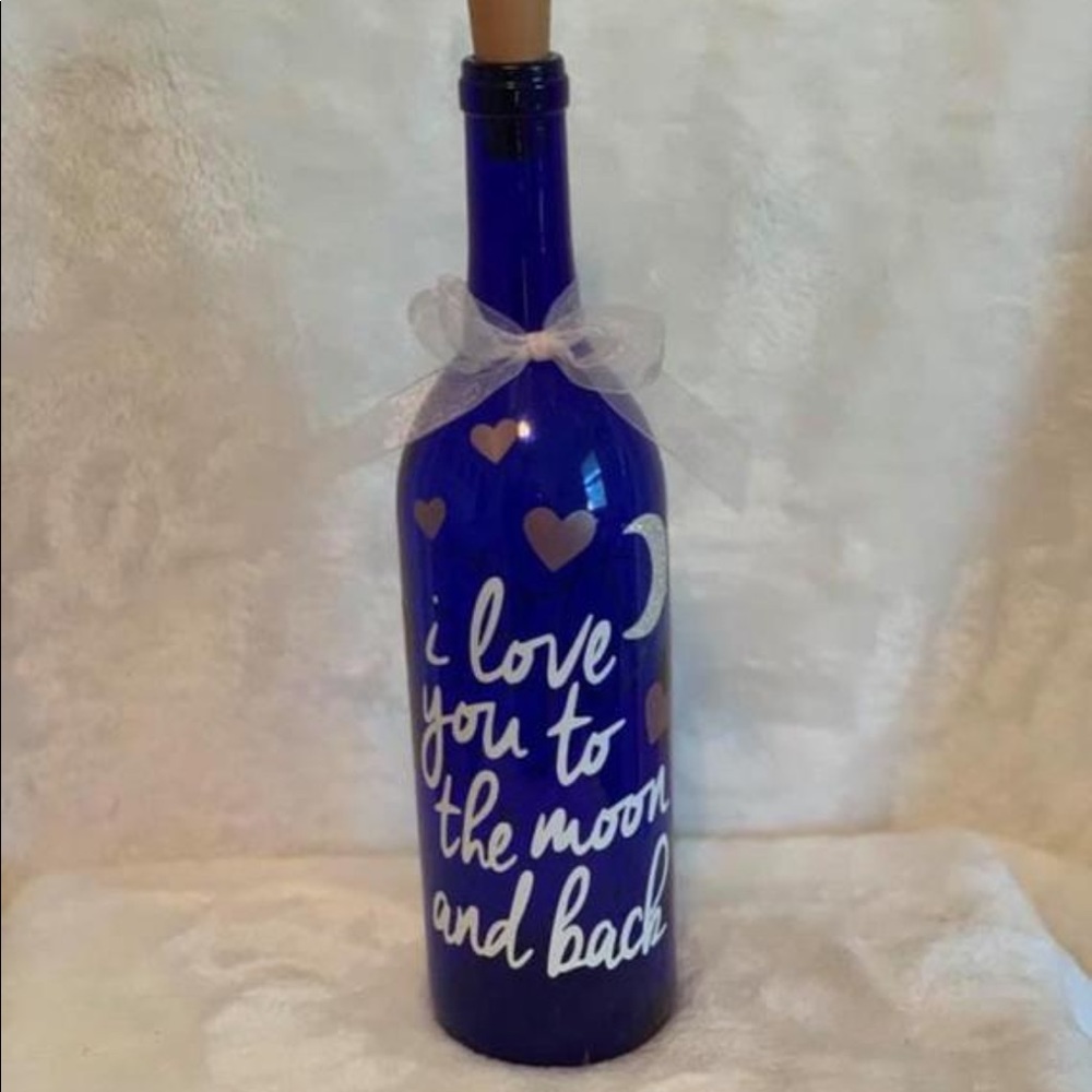 I love you to the moon and back bottle